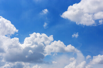 Beautiful blue sky with white clouds