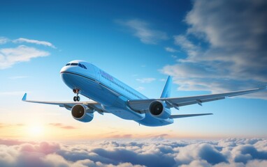 Fototapeta na wymiar large commercial airliner in flight