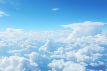 Fototapeta na wymiar Cloudscape blue sky background with tiny clouds,