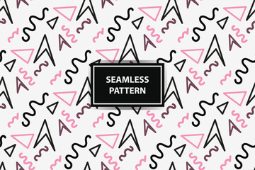 abstract seamless pattern background with pink, black adn wihte color