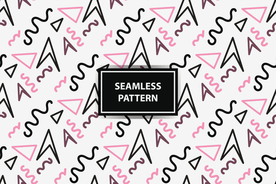 abstract seamless pattern background with pink, black adn wihte color