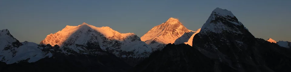 Cercles muraux Everest Sagarmatha, Mount Everest at sunset, Nepal.