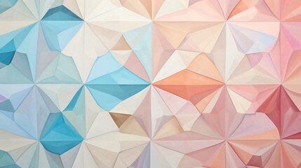 A mesmerizing kaleidoscope of interlocking circles and triangles in various pastel shades