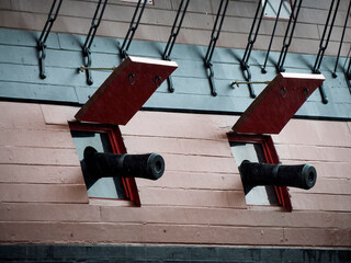 amsterdam maritime museum and cityscape on rainy day