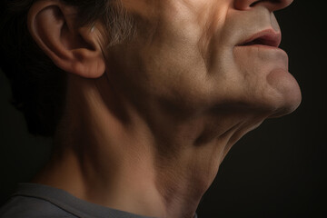 Fototapeta premium Unveiling Male Neck Attributes