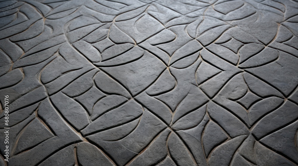 Poster a close up view of a pattern on a surface that looks like it has been made out of stone and has been
