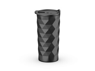 Vacuum coffee cup glass blank mockup template 3d illustration.