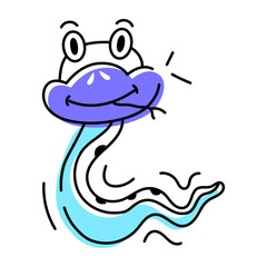 Set of Poisonous Snakes Hand Drawn Icons 

