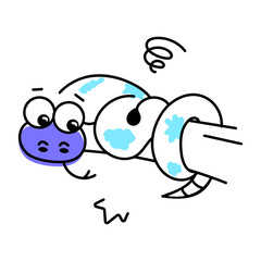 Set of Poisonous Snakes Hand Drawn Icons 

