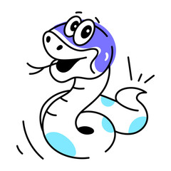 Pack of Wild Snakes Hand Drawn Icons 

