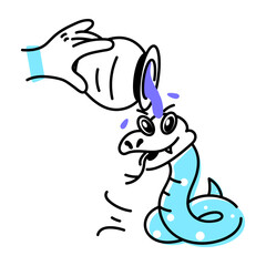 Pack of Wild Snakes Hand Drawn Icons 

