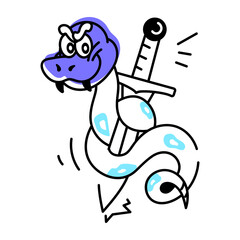 Pack of Wild Snakes Hand Drawn Icons 

