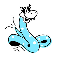 Pack of Wild Snakes Hand Drawn Icons 

