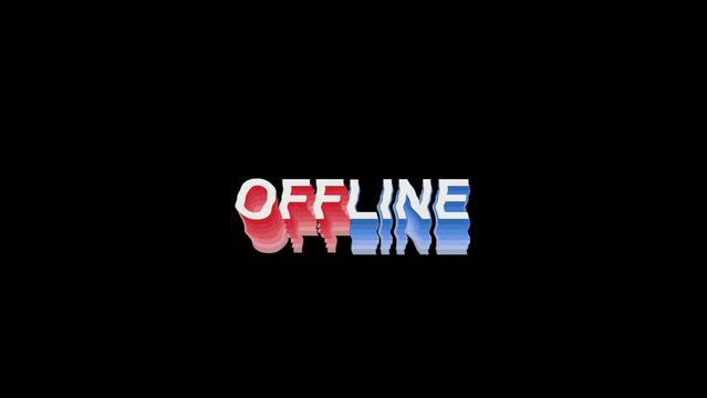 Retro offline animated text