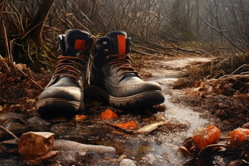 Frosty Footprints: Exploring Forest Trails