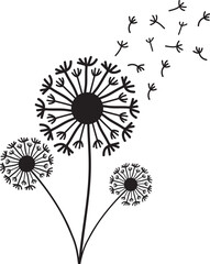 dandelion flower eps vector file 