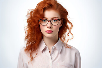 Youthful Redhead Fashion with Eyewear