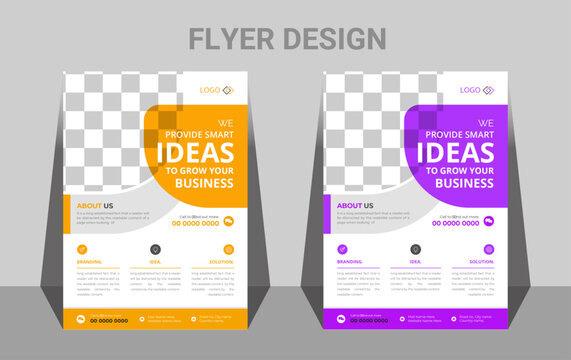 Business brochure flyer design a4 template. Corporate Flyer Layout with Graphic Elements and Orange Accents, Business Flyer Layouts, business brochure, flyer ,report Layout design template, and cover 
