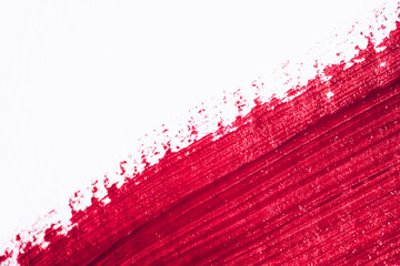 abstract background, painted with viva magenta paints on white paper