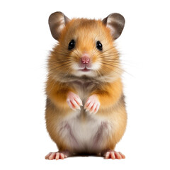 Cute hamster isolated on transparent background