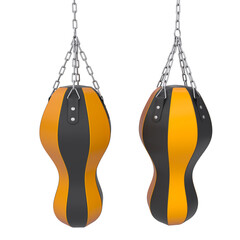 Punching bags, isolated on white. 3d illustration