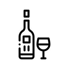champagne line icon
