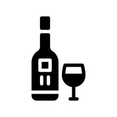 champagne glyph icon