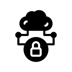 cloud computing glyph icon