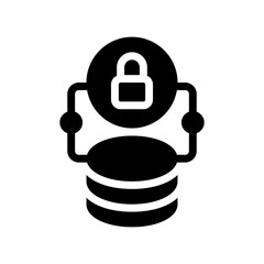 padlock glyph icon