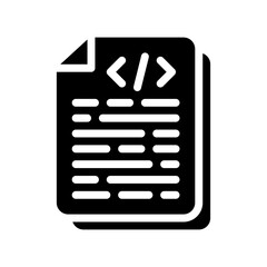 coding glyph icon