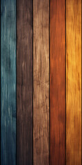 Naklejka premium Wooden texture with multicolored panels in vertical orientation