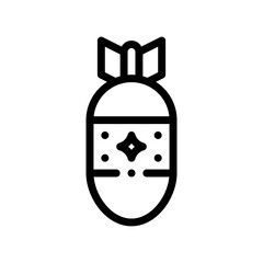 atomic bomb line icon