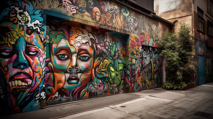Obraz na płótnie Canvas Graffiti Alley