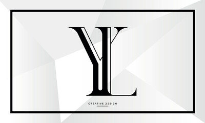 YL or LY alphabet letters logo monogram - obrazy, fototapety, plakaty