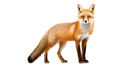 Fototapeta premium Fox isolated on transparent background, PNG image with background removed, Created with Generative Ai technology.