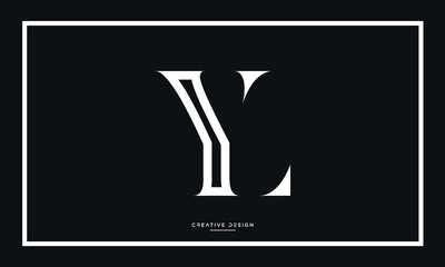 YL or LY alphabet letters logo monogram