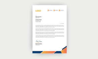 Simple and Creative letterhead template design