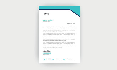 Simple and Creative letterhead template design
