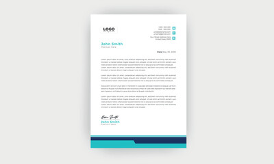 Simple and Creative letterhead template design