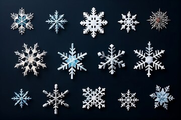Naklejka na ściany i meble snowflakes background