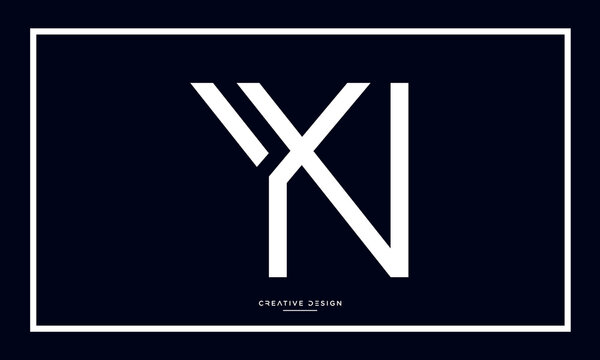Alphabet letters icon logo YN or NY