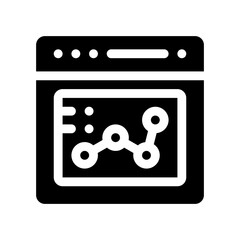 data analytics glyph icon