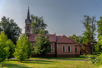 Fototapeta na wymiar The Chapel of st. Anna is located in the park Radenci