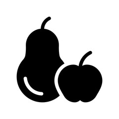 fruits glyph icon
