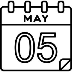 5 May Vector Icon Design