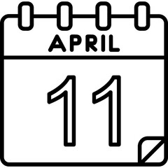11 April Vector Icon Design