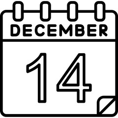 14 December Vector Icon Design