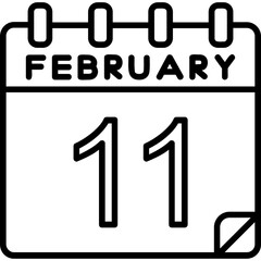 11 February Vector Icon Design