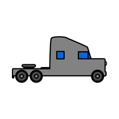 Cargo car icon on white.