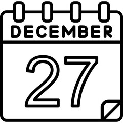 27 December Vector Icon Design